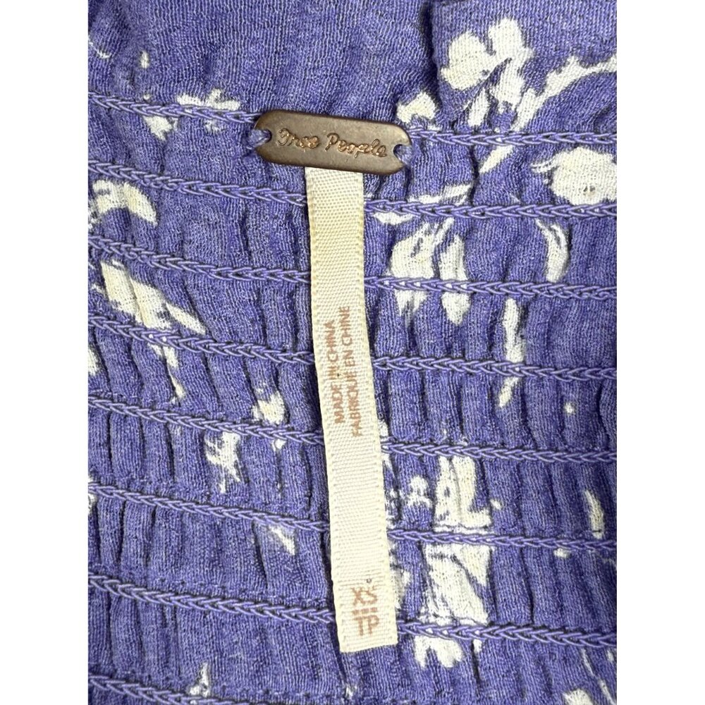 Free people Color My World Wide-Leg Jumpsuit XS Womans Lilac Purple Floral Print - Picture 4 of 8